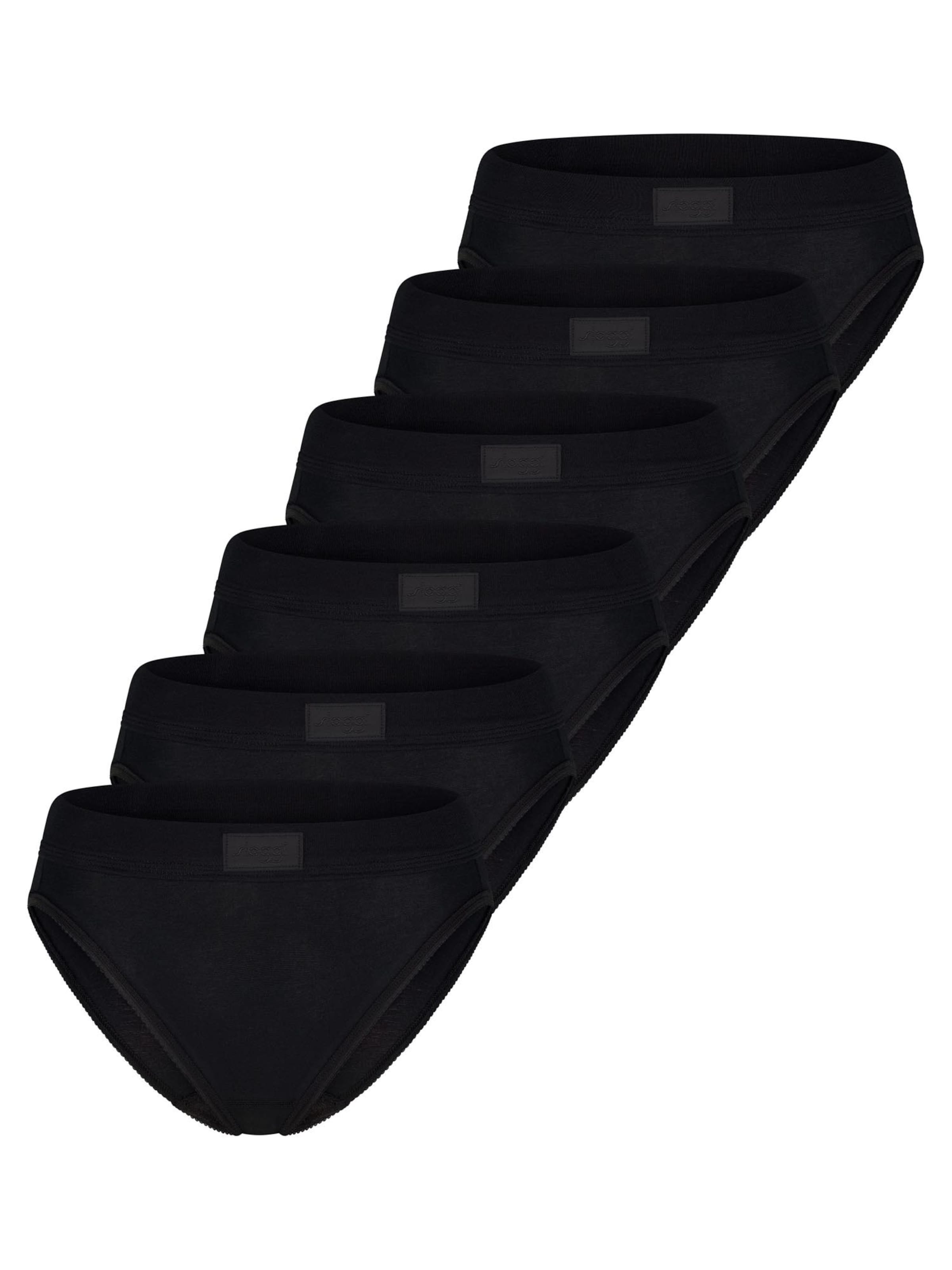 SLOGGI Slip 'Double Comfort'‌‌‌‌‌‌‌ in Schwarz: Vorderseite