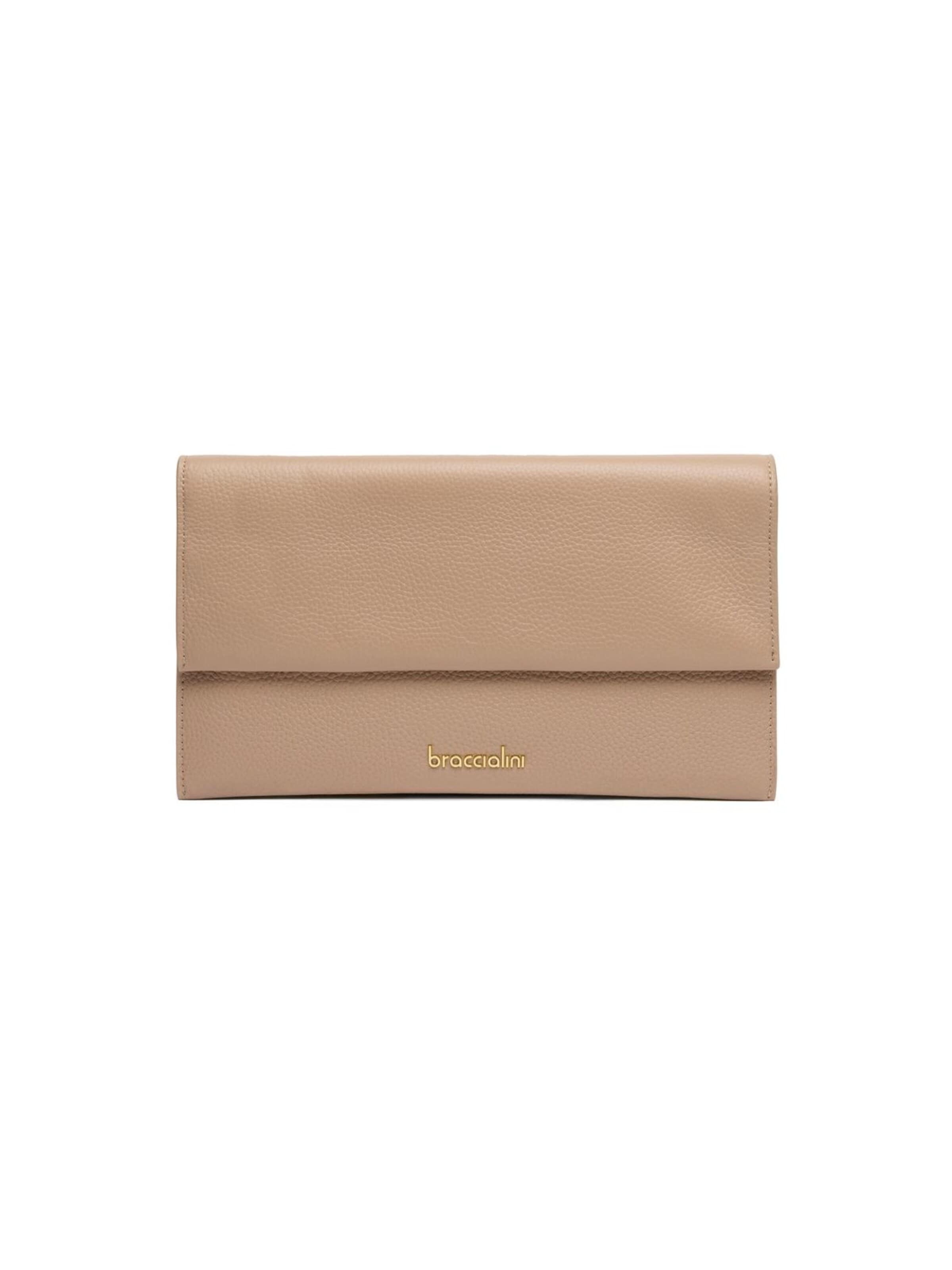 Borsa a sacco 'Jinny Leather' di Braccialini in beige: frontale