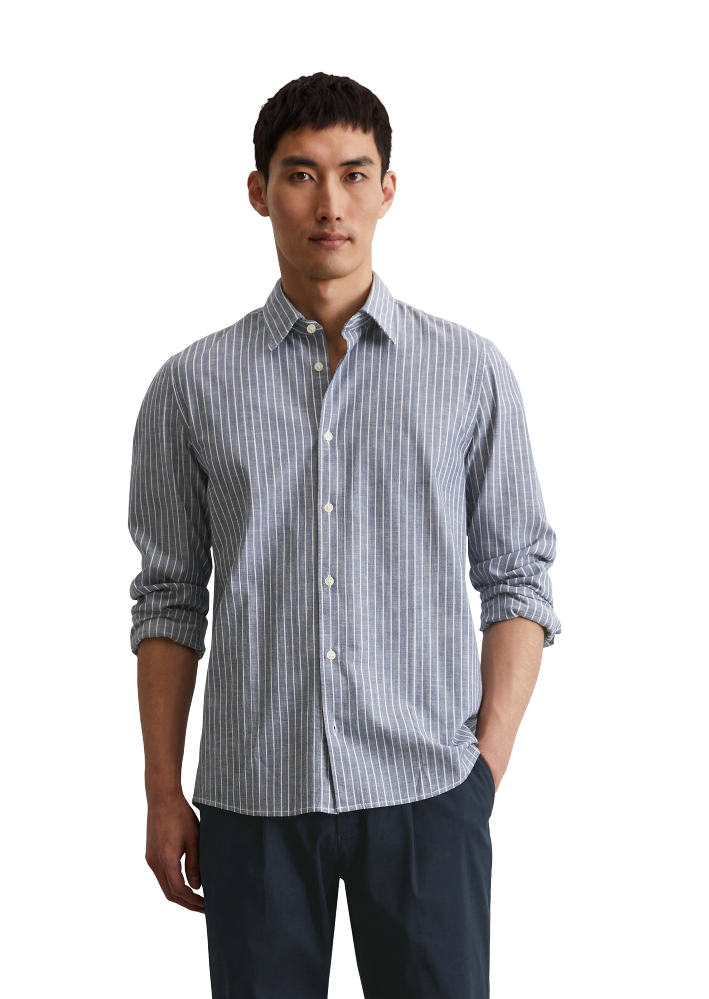 Marc O'Polo Regular fit Button Up Shirt in Blue: front