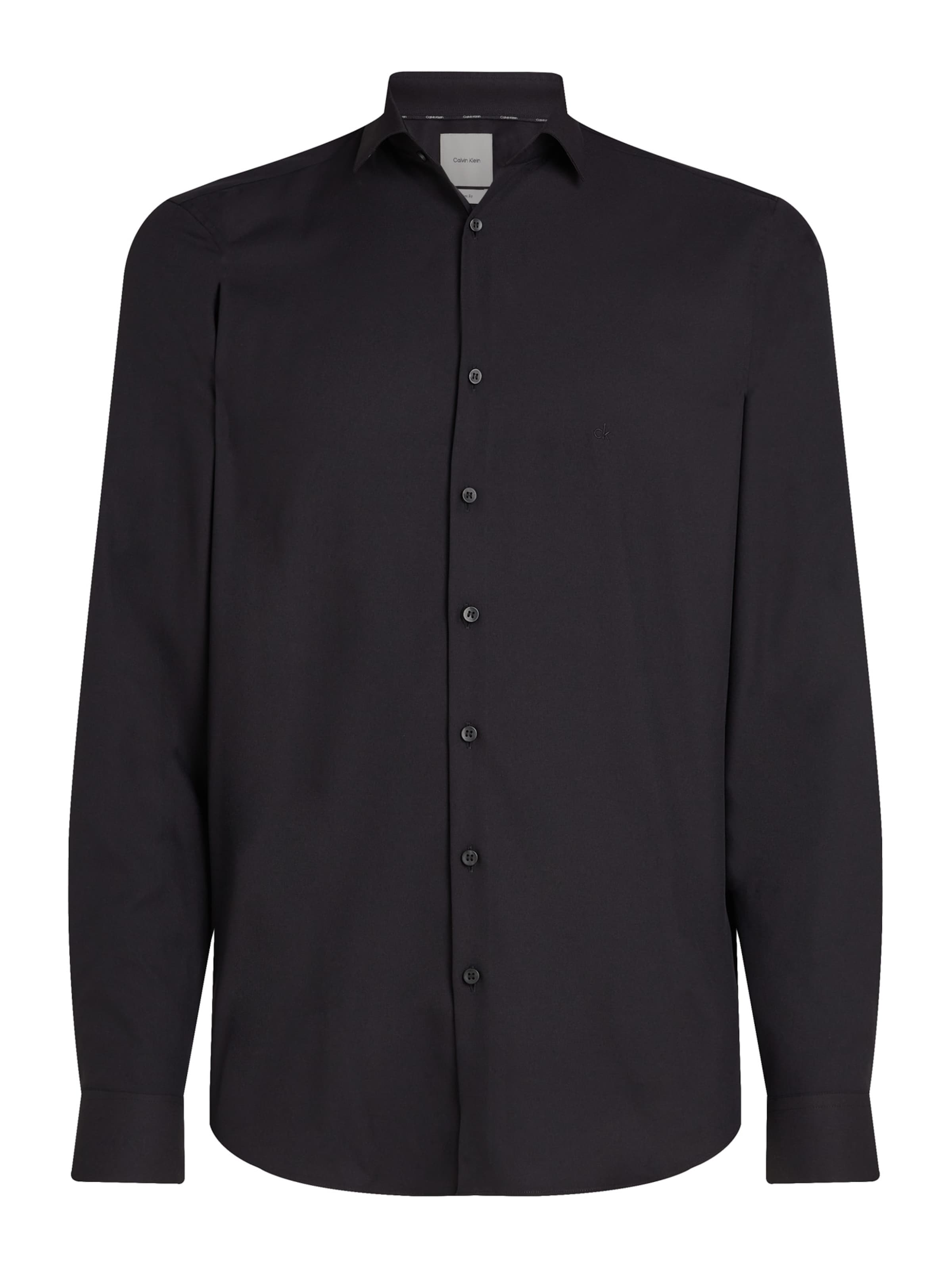 Calvin Klein - Regular Fit Camisa em preto: frente
