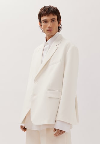 Fit confort Veste de costume Studio Seidensticker en blanc : devant