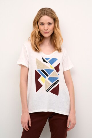 Tricou 'Amia' de la Cream pe alb: față