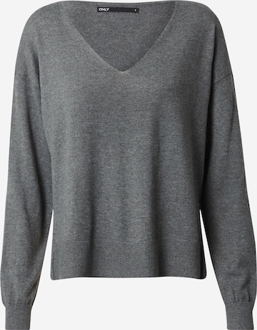 ONLY Пуловер 'Rhia' в сиво: отпред