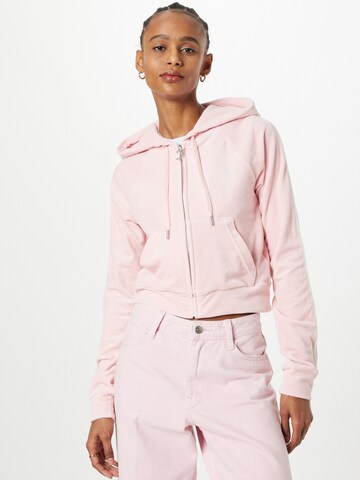 Juicy Couture White Label Sweatjacke in Pink: predná strana