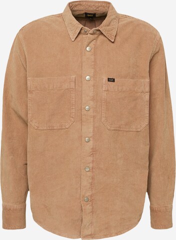 Lee Regular fit Button Up Shirt in Brown: front