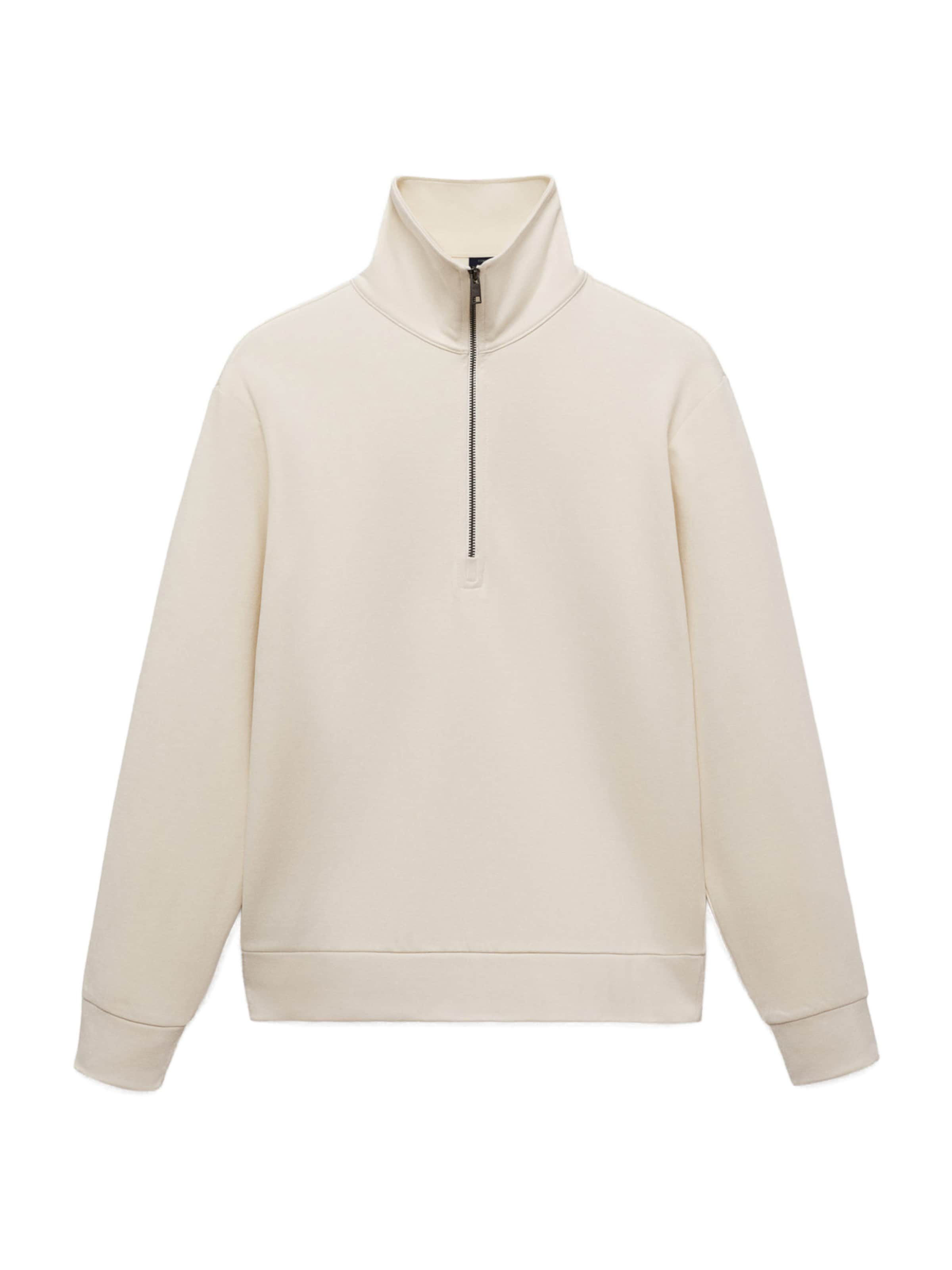 Bluză de molton 'Winne' de la MANGO MAN pe alb: față