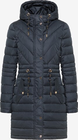 faina Winter Coat in Blue: front