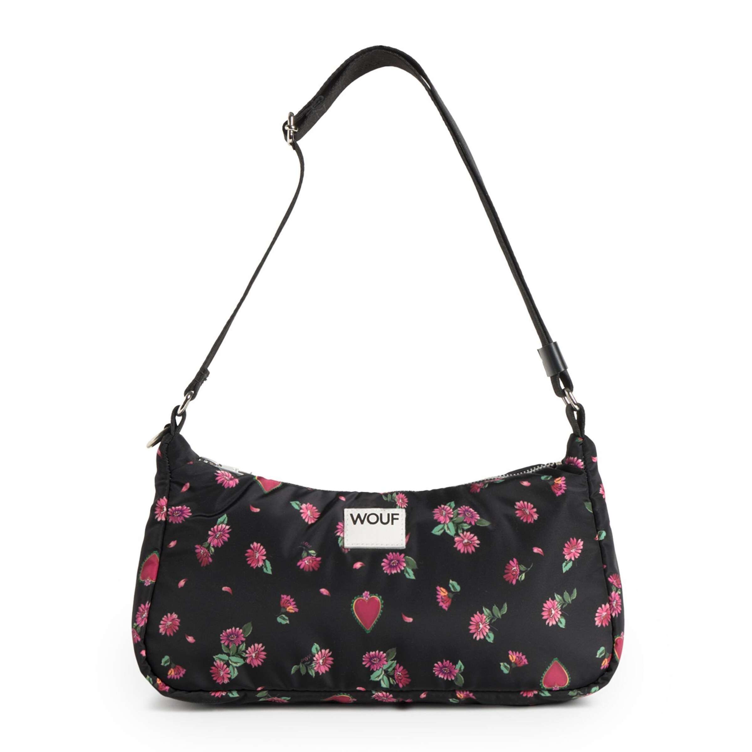 Wouf Schultertasche 'Studio' in Schwarz: Vorderseite