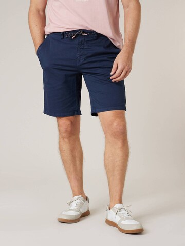 Deeluxe Regular Chino 'Mathy' in Blauw: voorkant