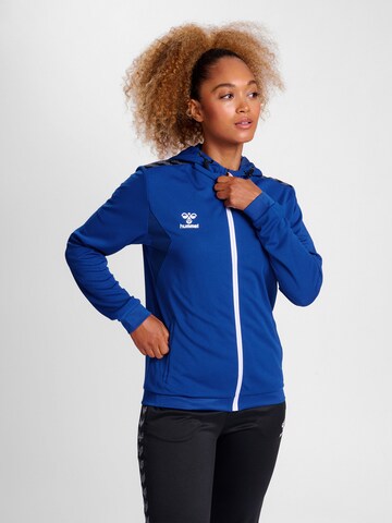 Hummel Sportief sweatvest in Blauw: voorkant