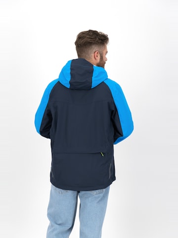 KILLTEC Outdoorová bunda 'Funktionsjacke KOS 38 Herren Outdoorjacke Regenjacke Kapuze' – modrá
