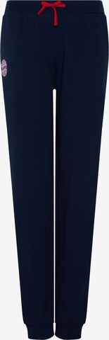 FC BAYERN MÜNCHEN Tapered Workout Pants 'College' in Blue: front