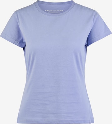 Cleptomanicx T-Shirt 'Slim Tee Ligull Slim' in Blau: Vorderseite
