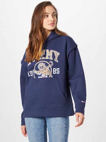 Tommy Jeans Sweatshirt in Blauw: voorkant