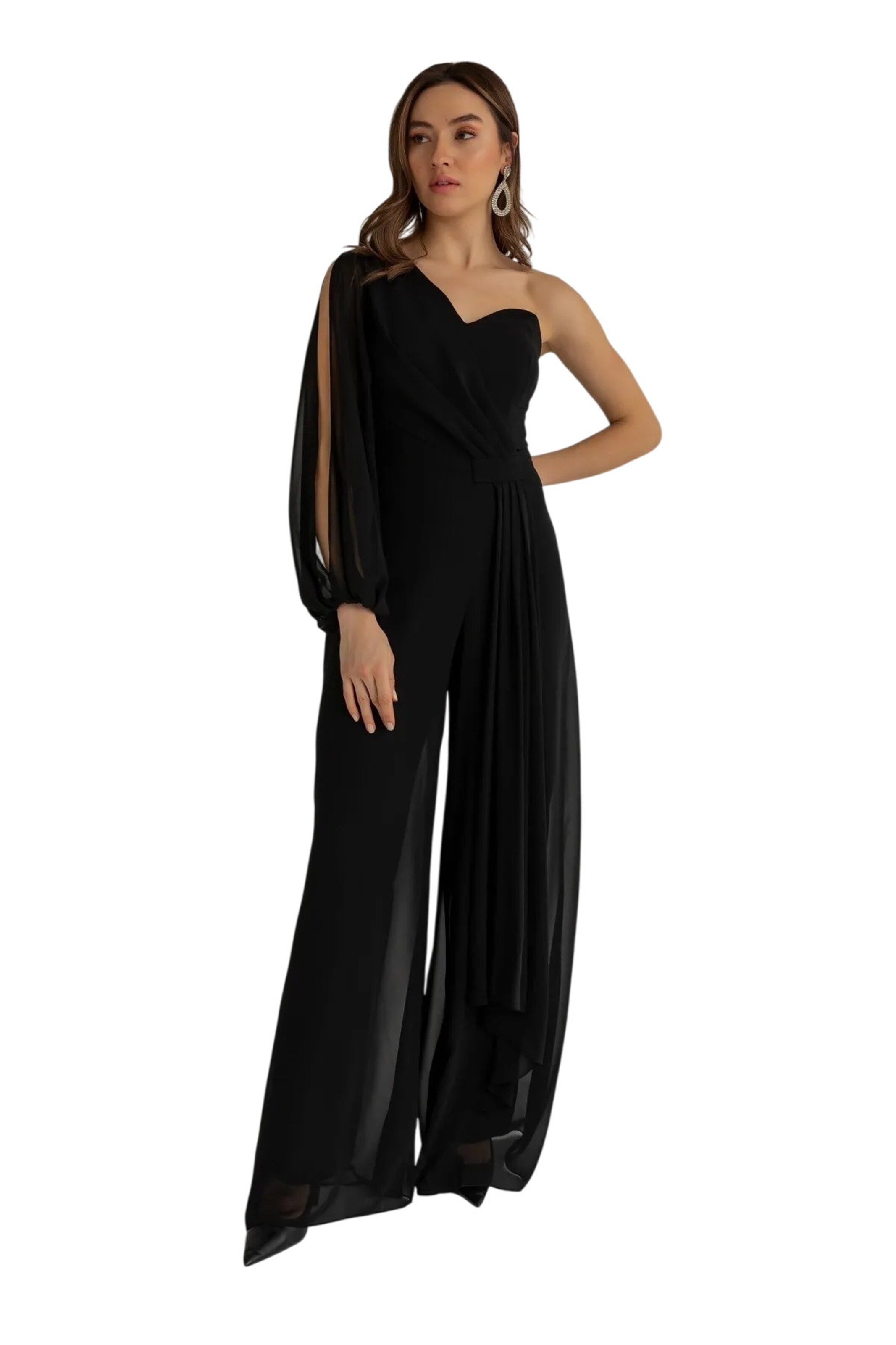 WOMAN VISION Jumpsuit in Zwart: voorkant