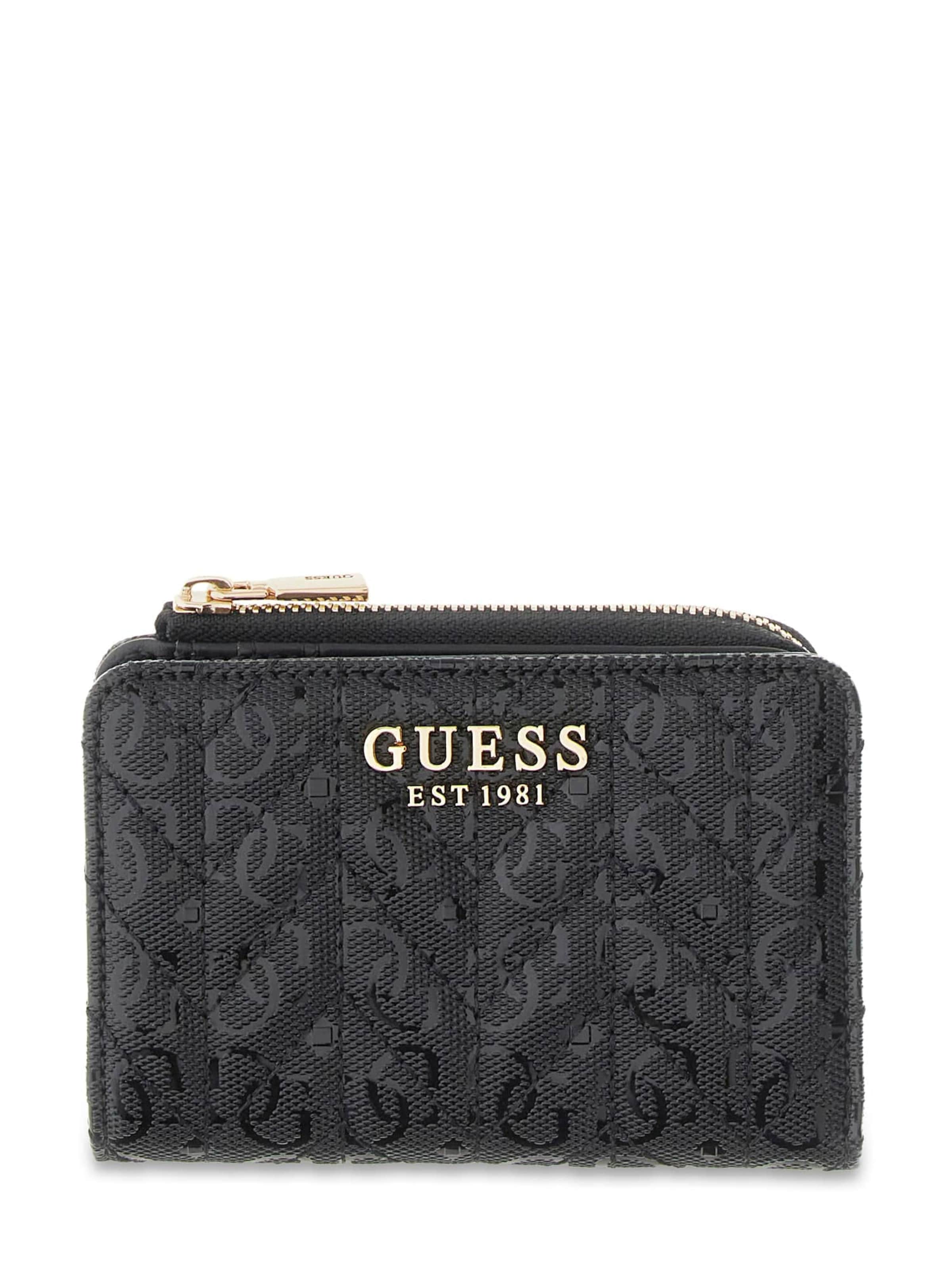 GUESS Wallet 'Stacey' in Black: front