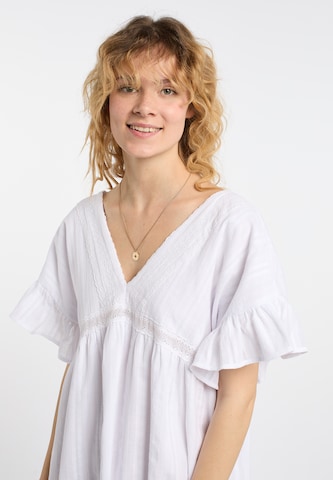 Robe 'Zitha' DreiMaster Vintage en blanc