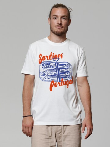T-Shirt 'Sardines Portugal' Watapparel en blanc : devant