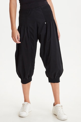 PULZ Jeans Tapered Harem Pants 'JILL' in Black: front