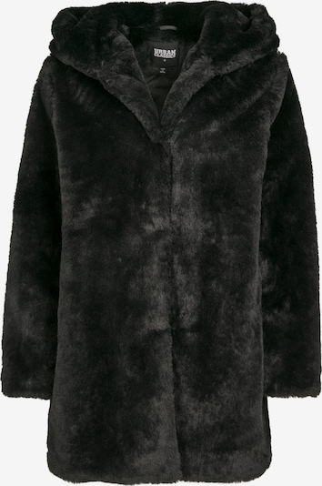 Demisezoninis paltas ' Ladies Hooded Teddy Coat ' iš Urban Classics, spalva – juoda, Prekių apžvalga
