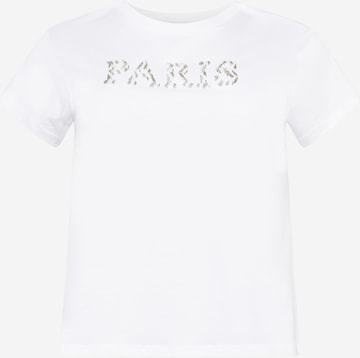 T-shirt River Island Plus en blanc : devant