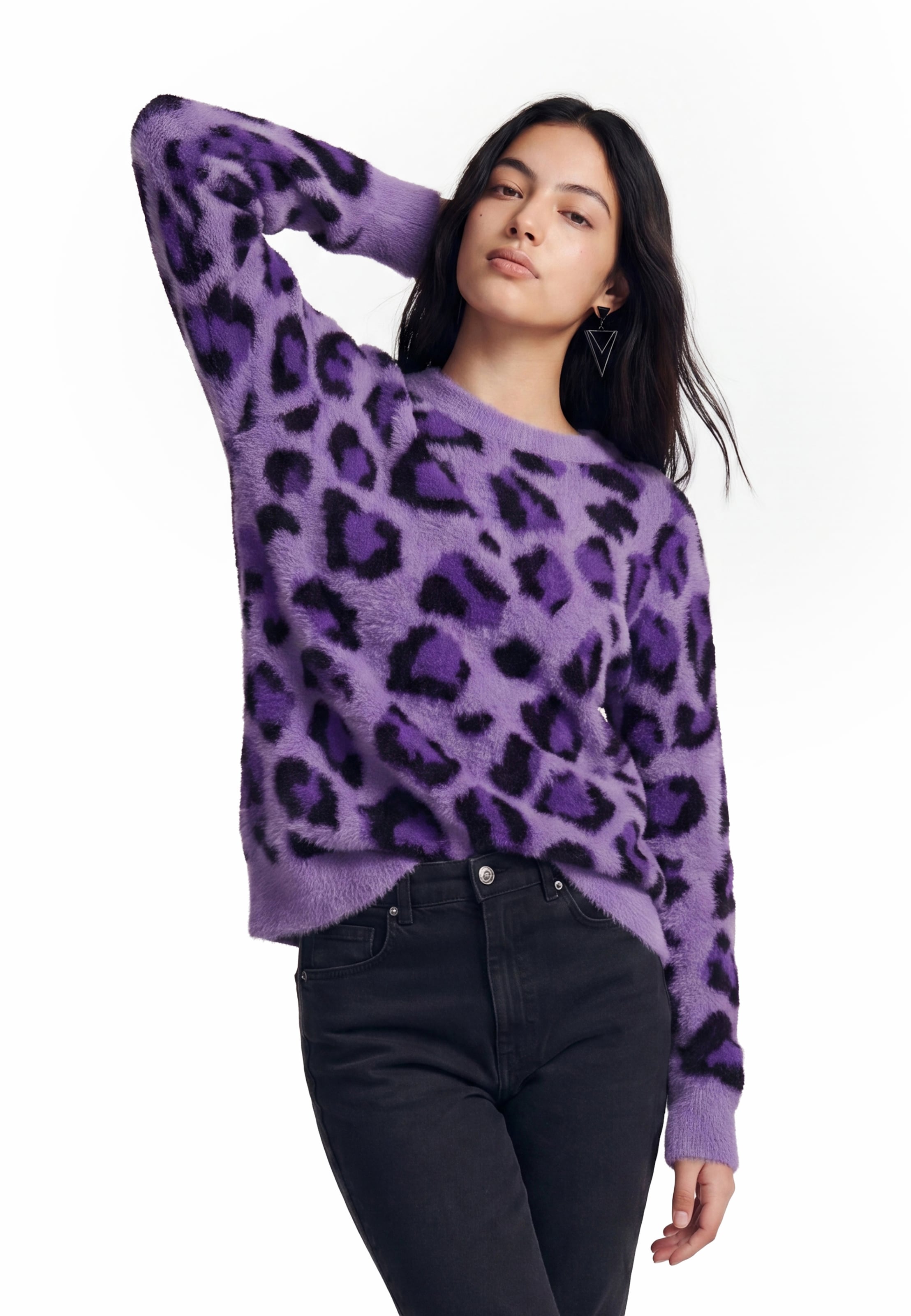 myMo ROCKS - Pullover em roxo: frente