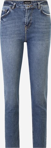 Pieces Petite Regular Jeans 'EDA' in Blauw: voorkant