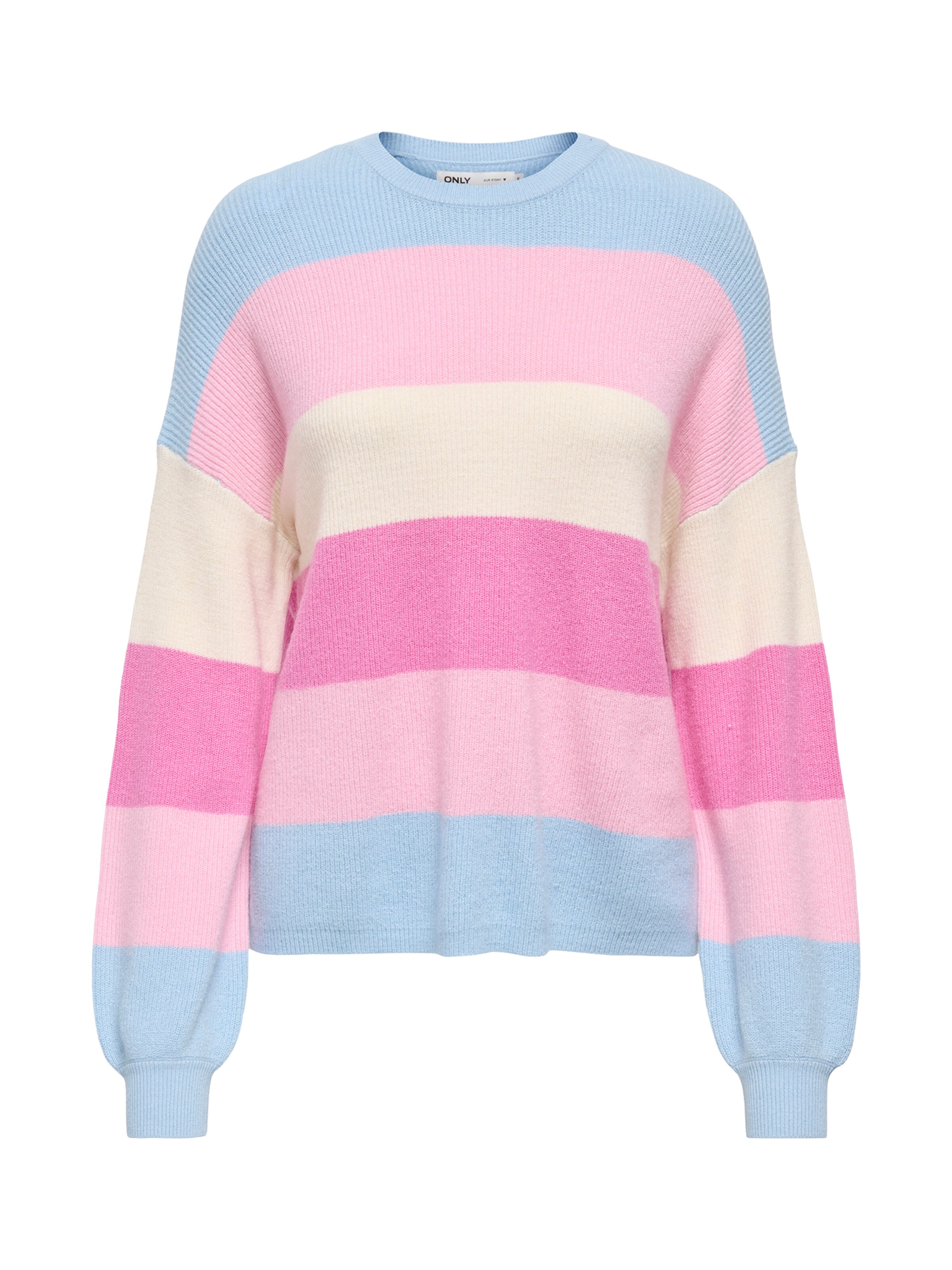 ONLY Jersey 'ONLATIA' en XS en crema / azul pastel / rosa / rosa, Vista del producto