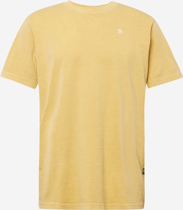 T-Shirt G-Star RAW en jaune : devant