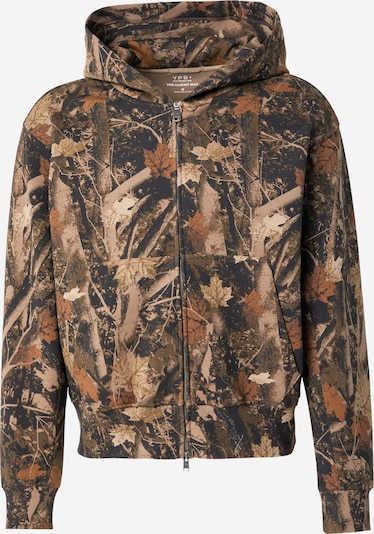 Abercrombie & Fitch Gornji dio trenirke u kestenjasto smeđa / kaki / maslinasta / crna, Pregled proizvoda