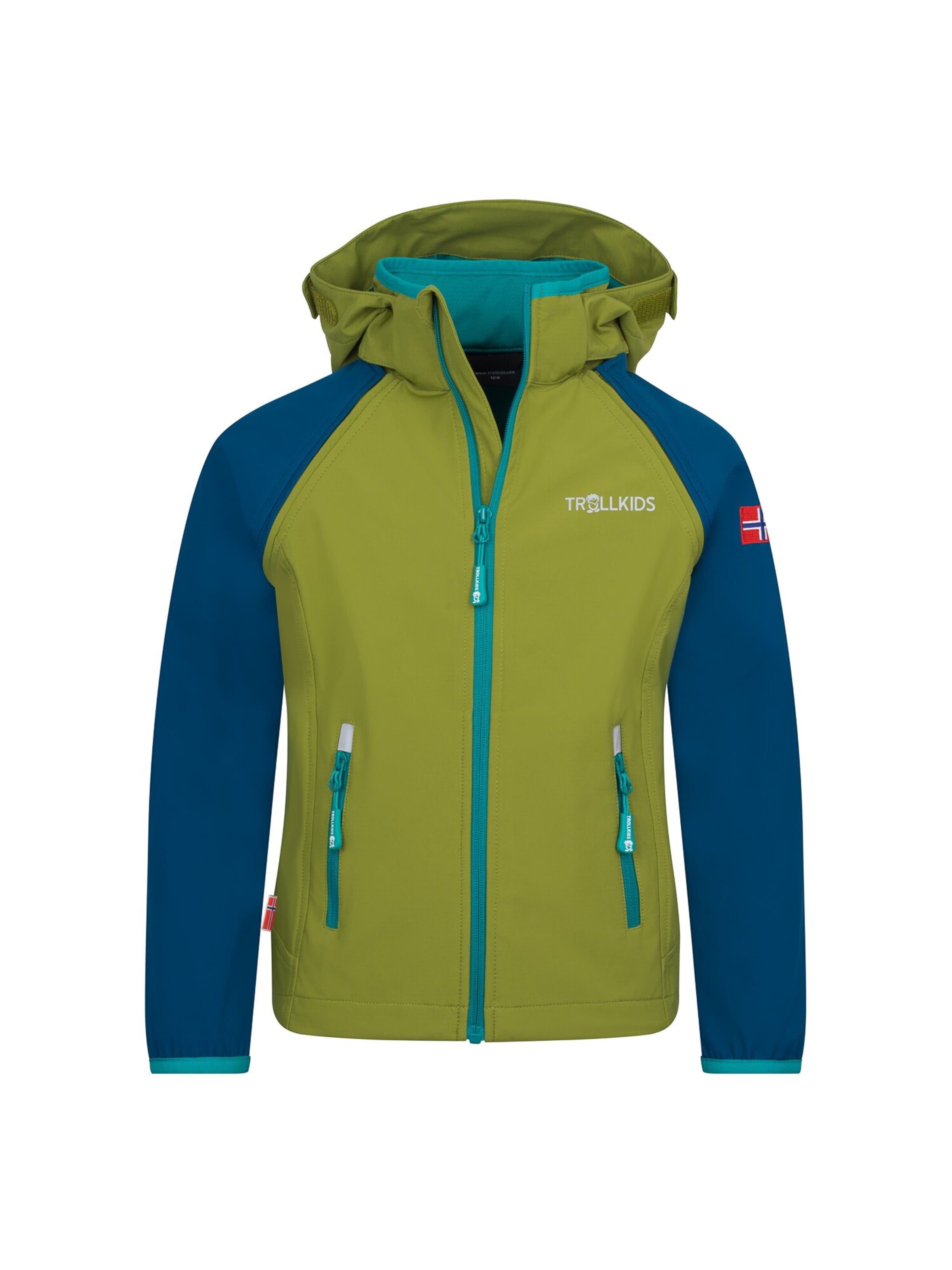 TROLLKIDS Outdoor jacket in Green: front