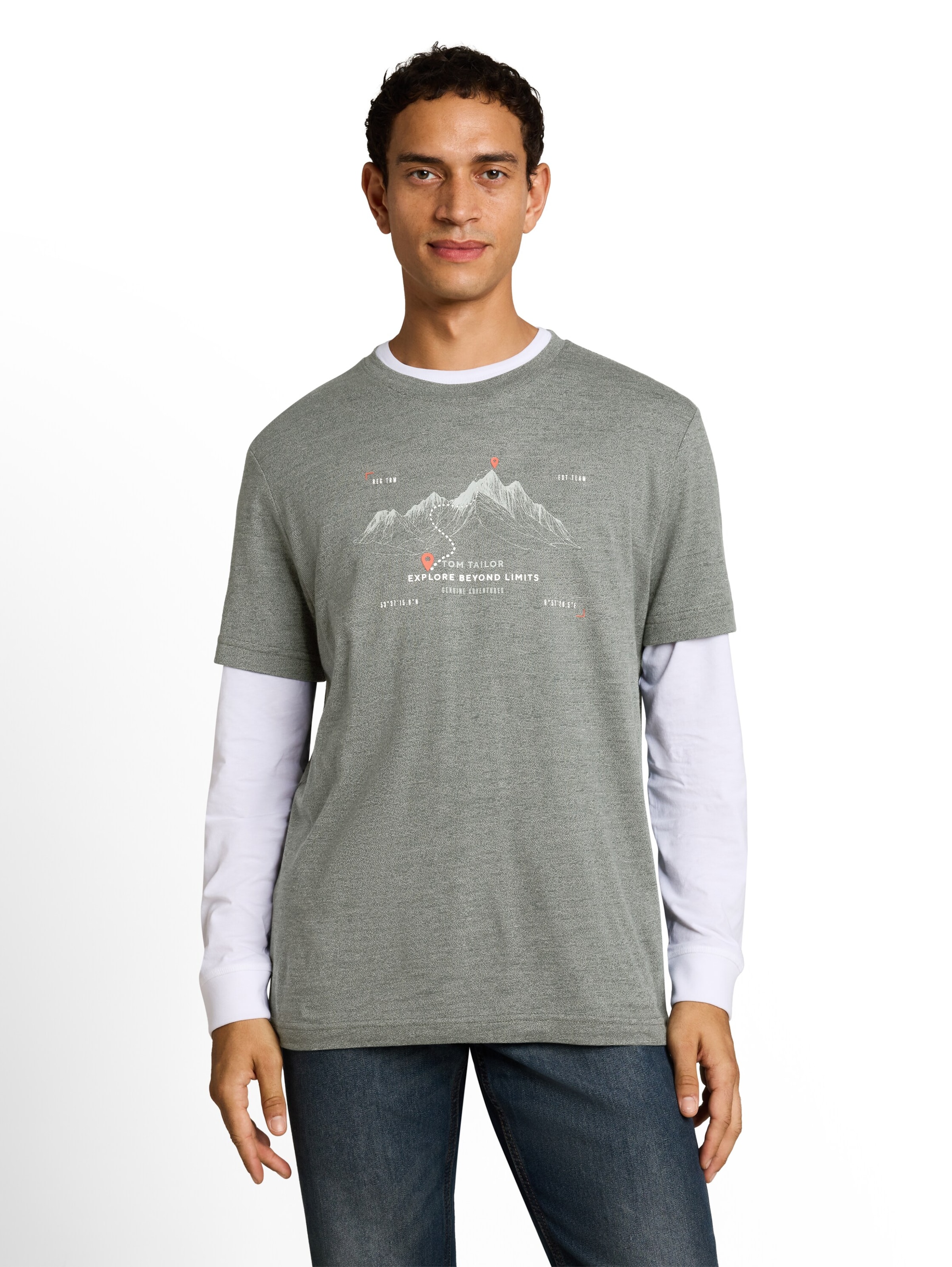 TOM TAILOR T-Shirt in Grün: Vorderseite