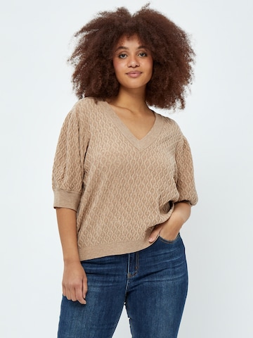 Peppercorn Trui 'Rosalia' in Beige: voorkant
