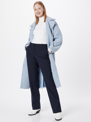 MORE & MORE Regular Pleated Pants 'Hanna' in Blue