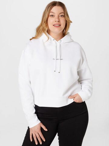 Calvin Klein Curve Sweatshirt in Wit: voorkant