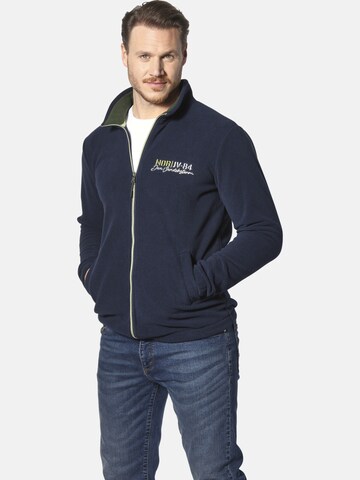 Jan Vanderstorm Fleece jas ' Terje ' in Blauw: voorkant
