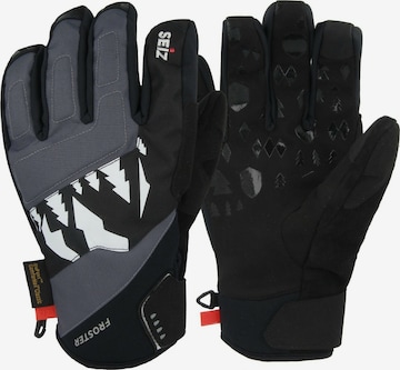 Gants Seiz en noir : devant