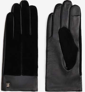 Mănuşi cu degete de la TOMMY HILFIGER pe negru: față