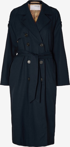 Manteau mi-saison 'New Bren' SELECTED FEMME en bleu : devant