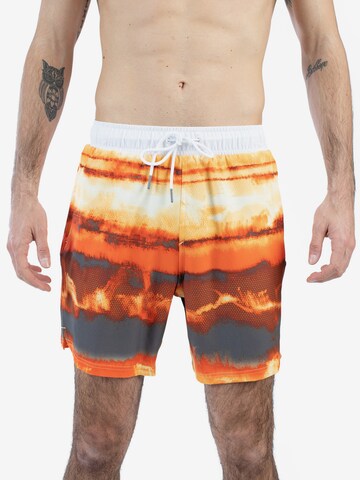 Spyder Athletic Swim Trunks in Orange: front