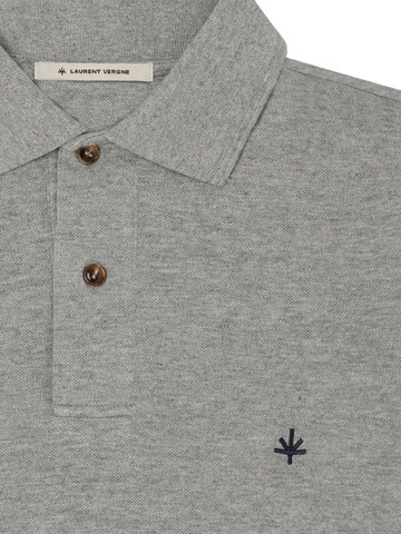 Laurent Vergne Shirt 'Hugo Cotton Pique Polo in Gris Melange' in Grey