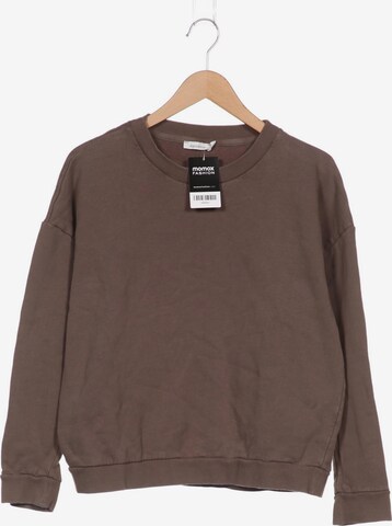 hessnatur Sweatshirt & Zip-Up Hoodie in XL in Brown: front