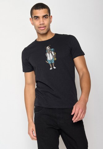 GREENBOMB Shirt 'Animal Dog Traveller' in Zwart: voorkant