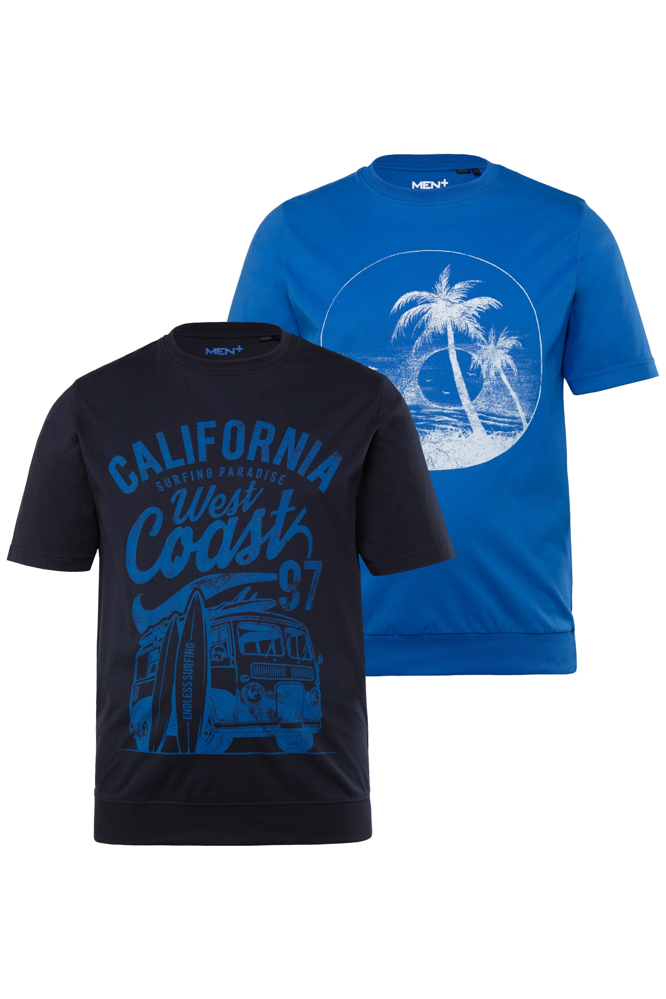 Men Plus Shirt in Blue: front