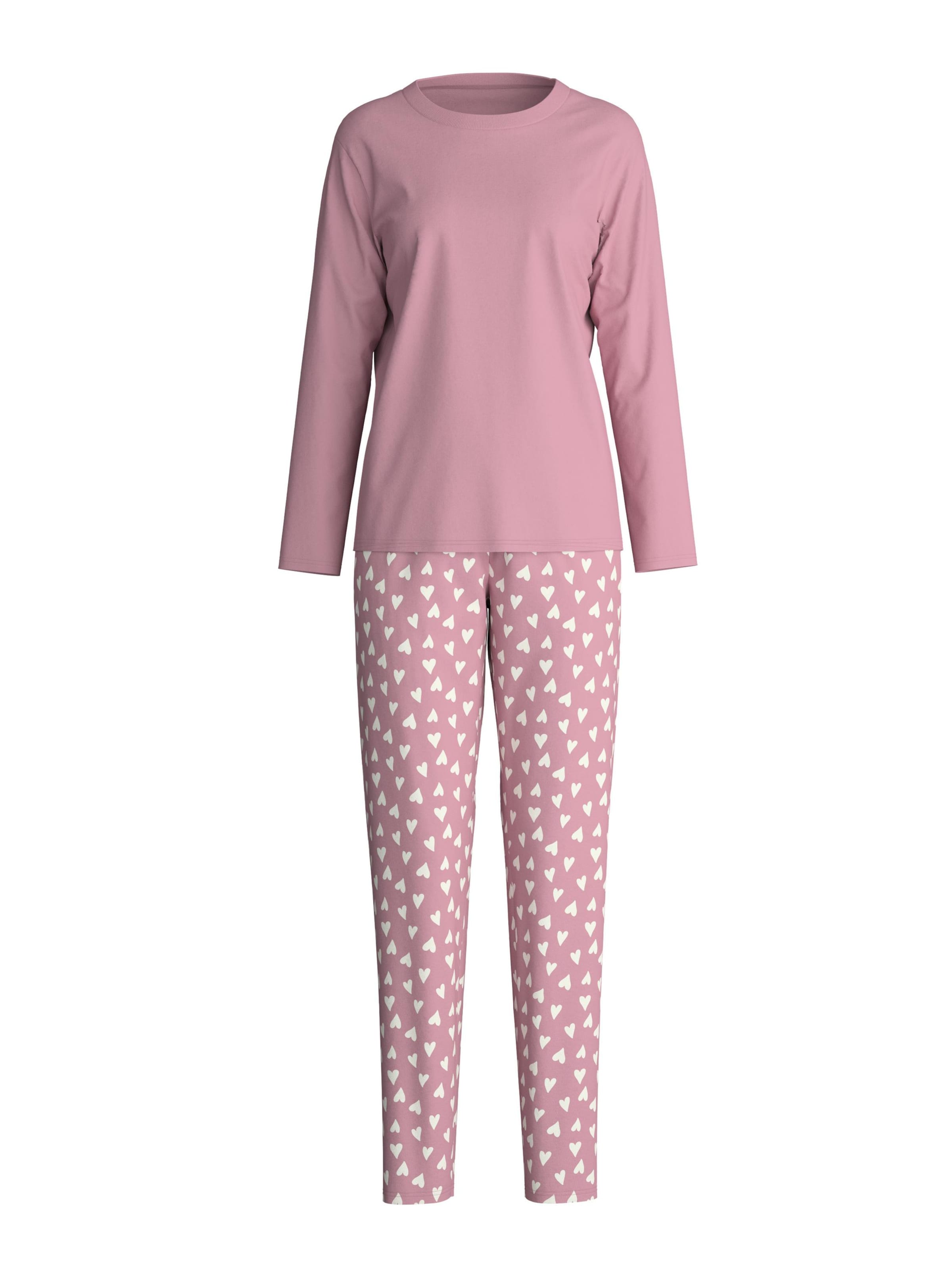 CALIDA Pyjama 'Cotton Stripes'‌‌‌‌‌‌‌ in Lila: Vorderseite