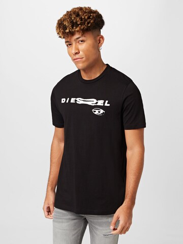 DIESEL Shirt 'JUST' in Black: front