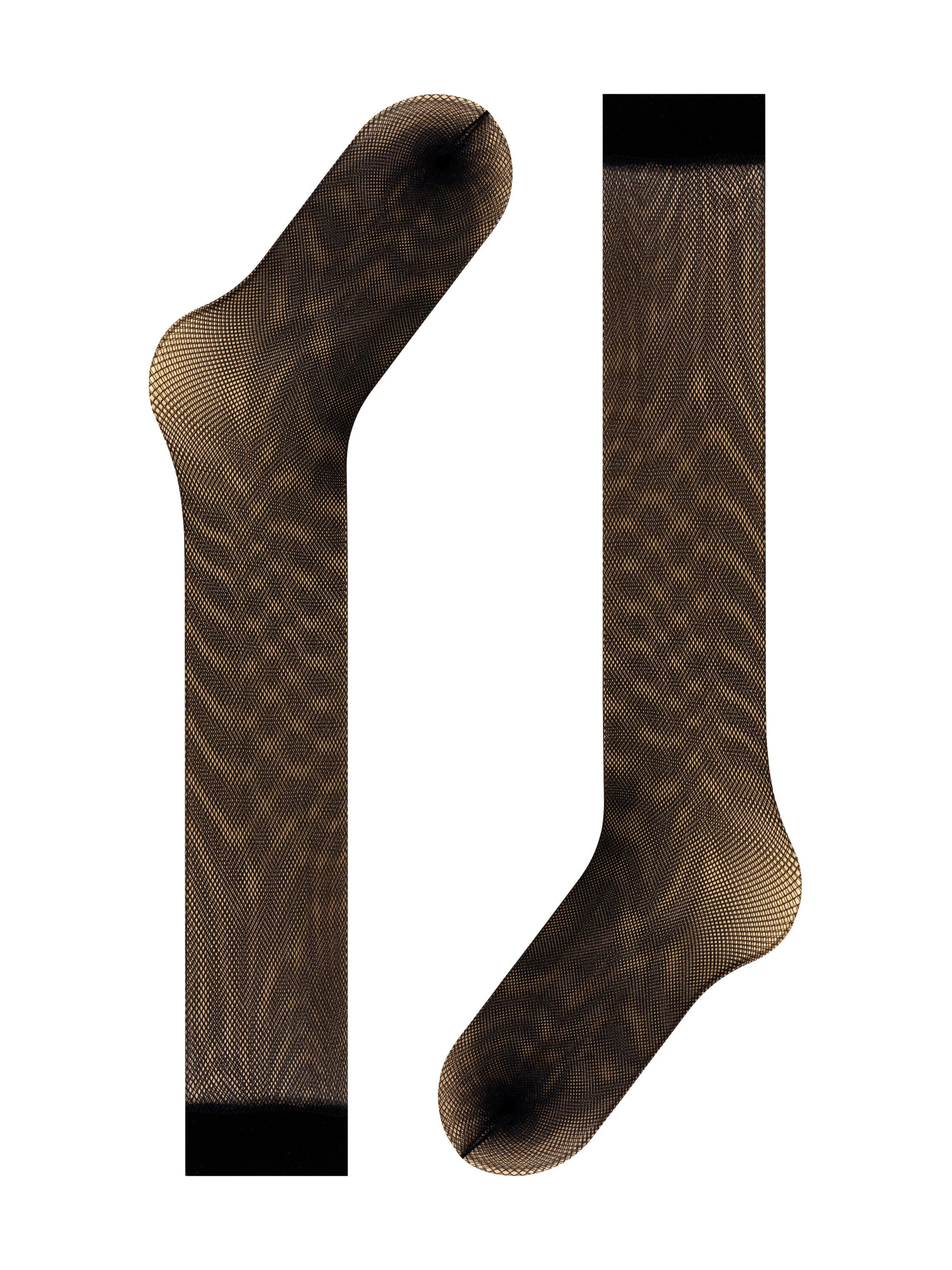 FALKE Over the Knee Socks 'Net' in Black