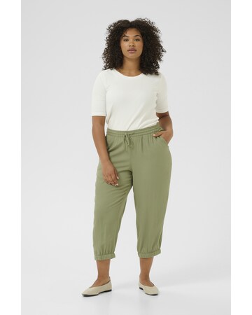 KAFFE CURVE Tapered Trousers 'Mille' in Green