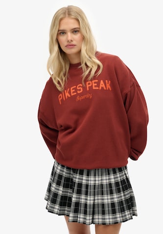 Sweat-shirt Superdry en marron : devant