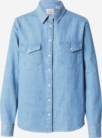 LEVI'S ® Блузка 'Iconic Western Linen+ Denim Shirt' в Синий: спереди